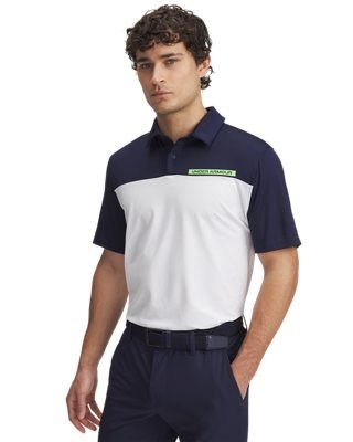 UA Tee To Green Color BlockPolo 1383139-411