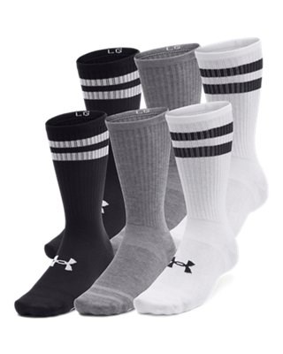 UA EssentialUnisex 6-Pack Crew Socks 1387058-101
