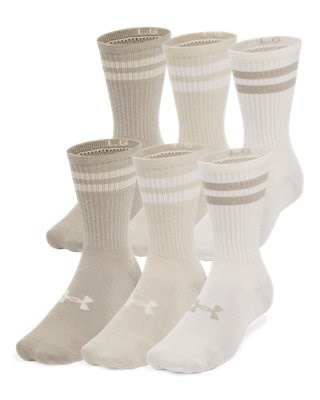 UA EssentialUnisex 6-Pack Crew Socks 1387058-279