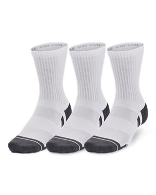 UA Performance CottonUnisex 3-Pack Mid-Crew Socks 1379530-100