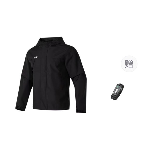 Under Armour Jackets Coats Men's Black Comes With Survival Wristbands pz--4696925630350841765