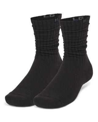 UA Sportstyle Cotton ScrunchUnisex 2-Pack Crew Socks 1390129-002