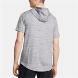 Under Armour Project Rock Terry Short Sleeve Hoodie Sweatshirt Men's Gray Medium Size Heather 1387447-011